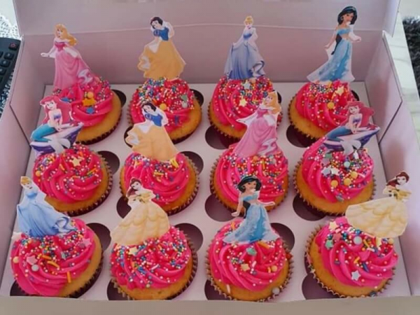 Disney Princess Themed Cupcakes