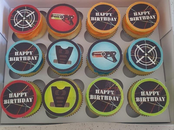 Laser Tag Themed Cupcakes