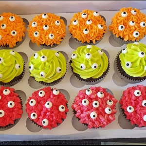 Monster Eyes Halloween Inspired Cupcakes
