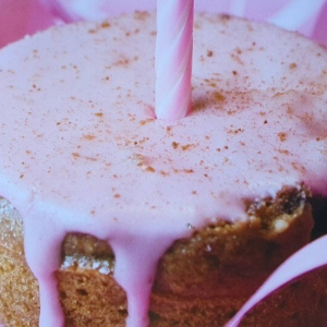 Pink Iced Cinnamon Cupcakes